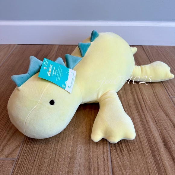 Yellow Dinosaur Weighted Plush Throw Pillow - Pillowfort - Picture 5 of 12